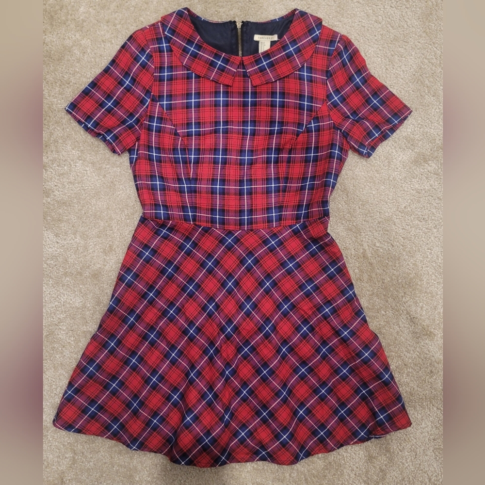 Forever 21 Red and Blue Plaid Kids Dress